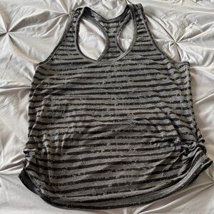 Kenneth Cole Reaction Black and Gray Striped Tank Top
